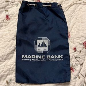 Vintage Marine Bank money bag